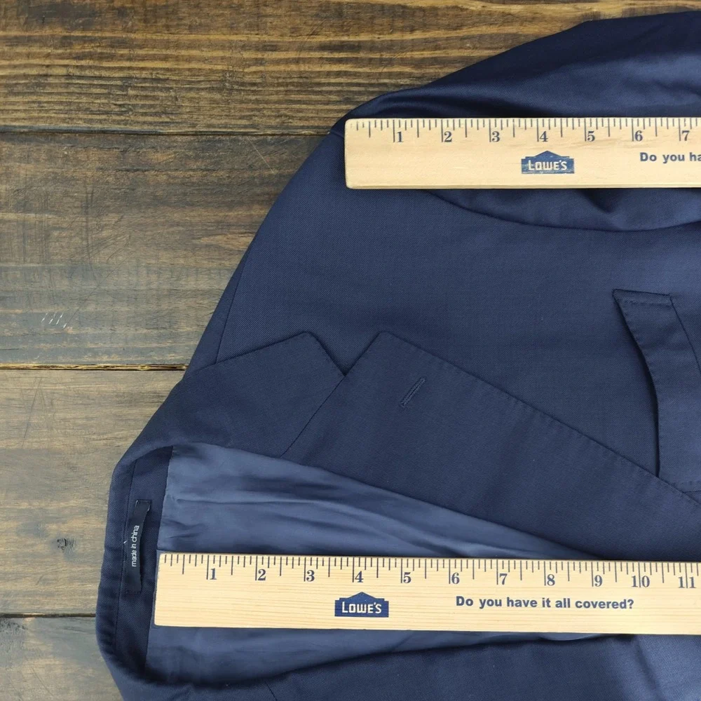 Suitsupply Men's Sport Coat Blazer Two Button Navy Vitale Wool Surgeon 46S‎